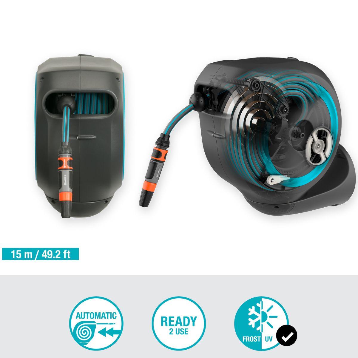Portamanguera de pared RollUp S 15 m Gardena (Reacondicionado)