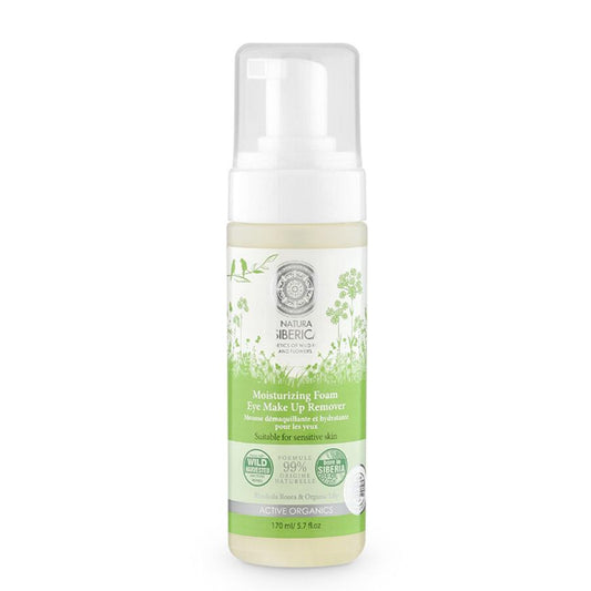 Espuma desmaquillante piel sensible y contorno ojos Natura Sibérica, 150 ml