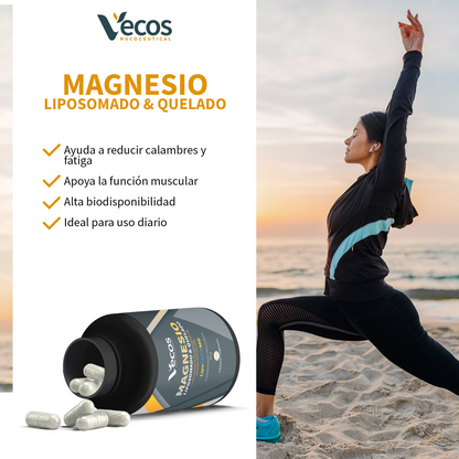 Magnesio Liposomado Y Quelado Vecos 100 Cápsulas | Alta Biodisponibilidad | Liposovit®_3