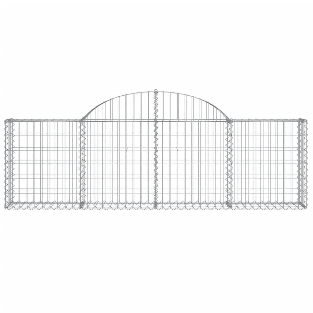 Cestas De Gaviones 9 Uds Forma De Arco Hierro 200x30x60/80 Cm_3