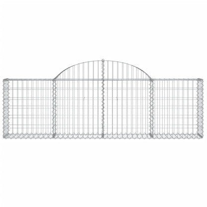 Cestas De Gaviones 9 Uds Forma De Arco Hierro 200x30x60/80 Cm_3