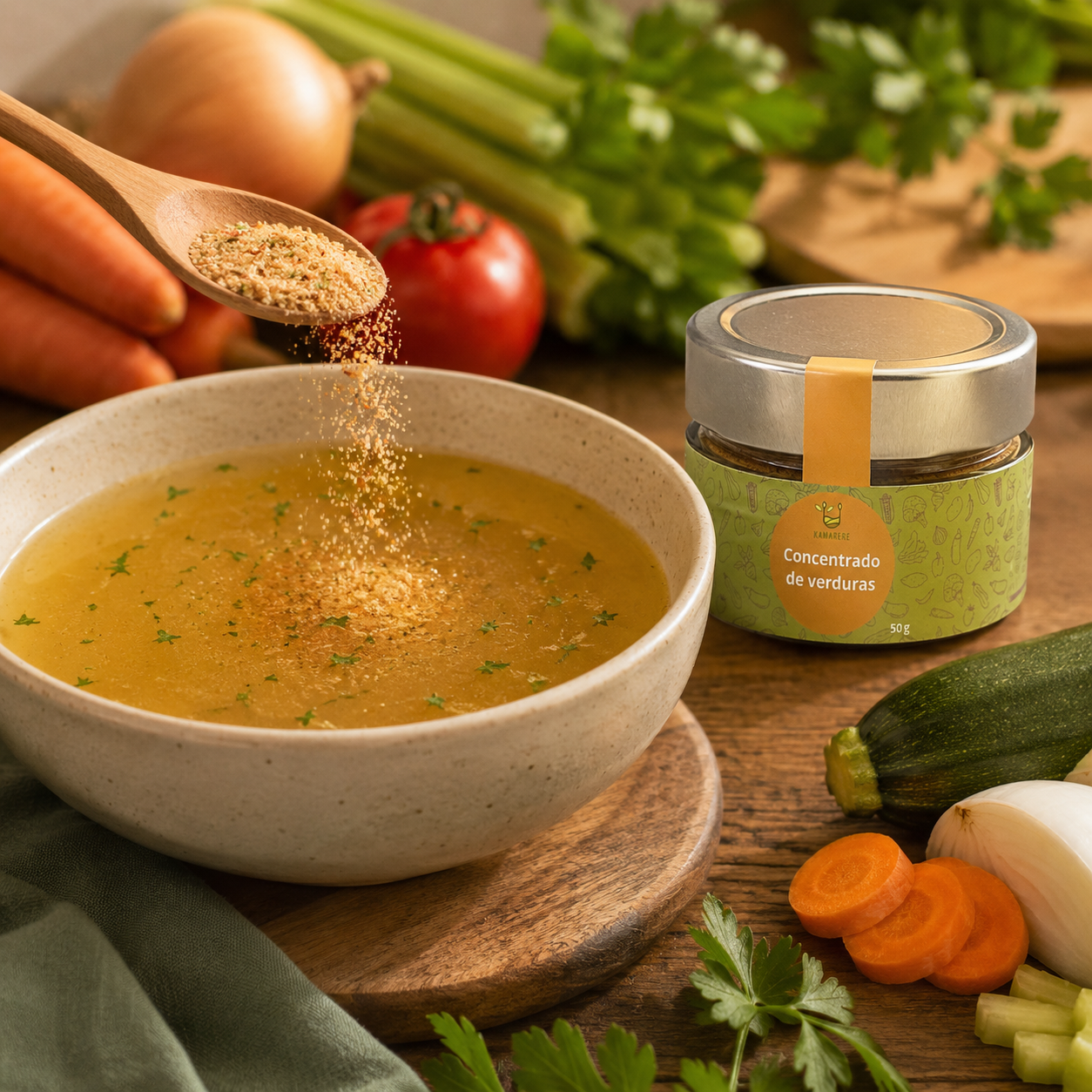 Concentrado de verduras en polvo Kamarere 50g_1