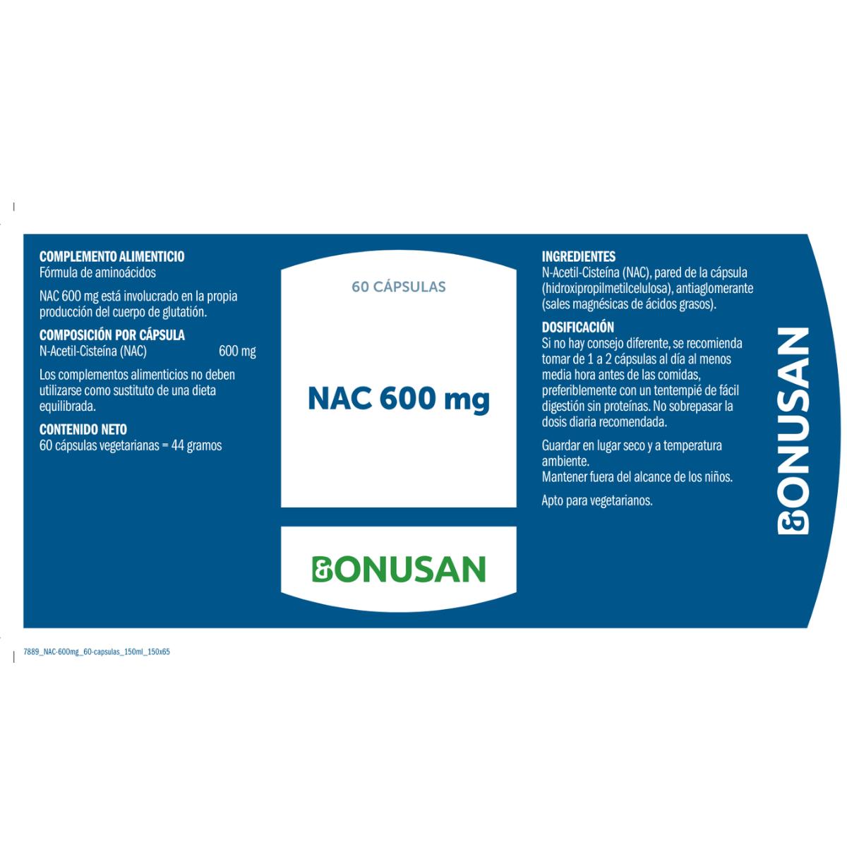 NAC 600 Bonusan 60 cápsulas