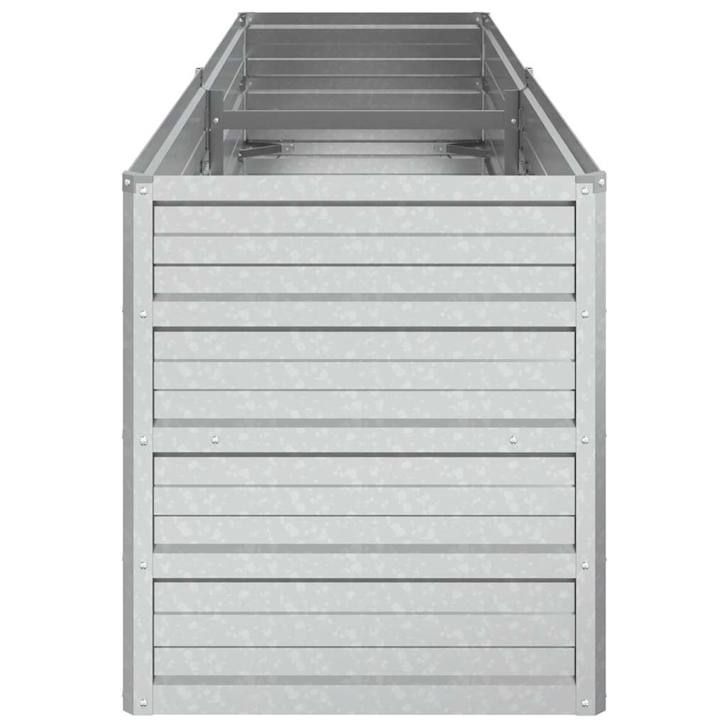 Arriate De Acero Galvanizado Plateado 160x40x45 Cm_4