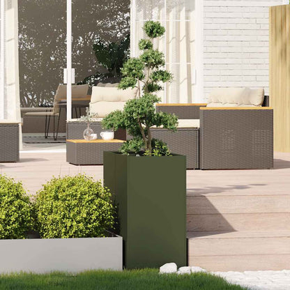 Jardinera Acero Verde Oliva 40x80x80 Cm_2