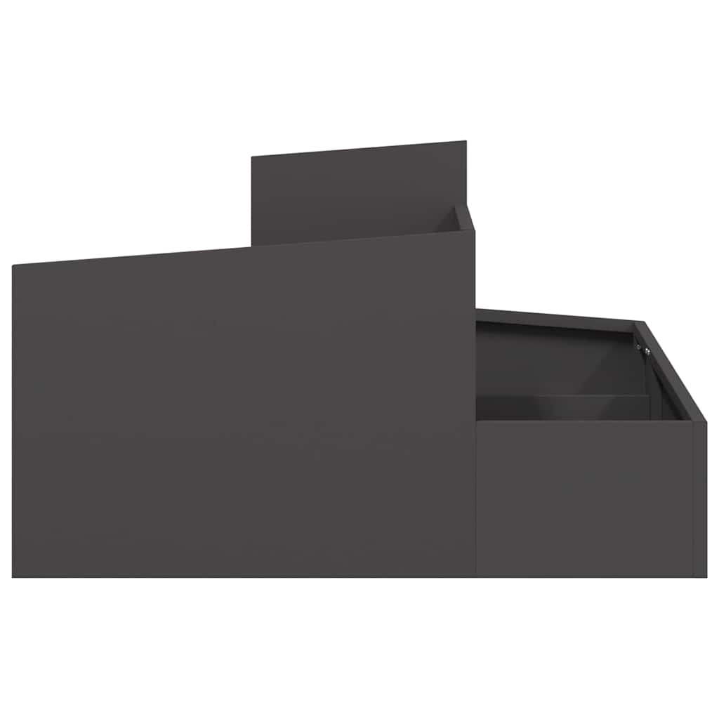 Macetero De Jardín Negro 80 X 80 X 50 Cm Acero Laminado En Frío_5
