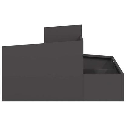 Macetero De Jardín Negro 80 X 80 X 50 Cm Acero Laminado En Frío_5