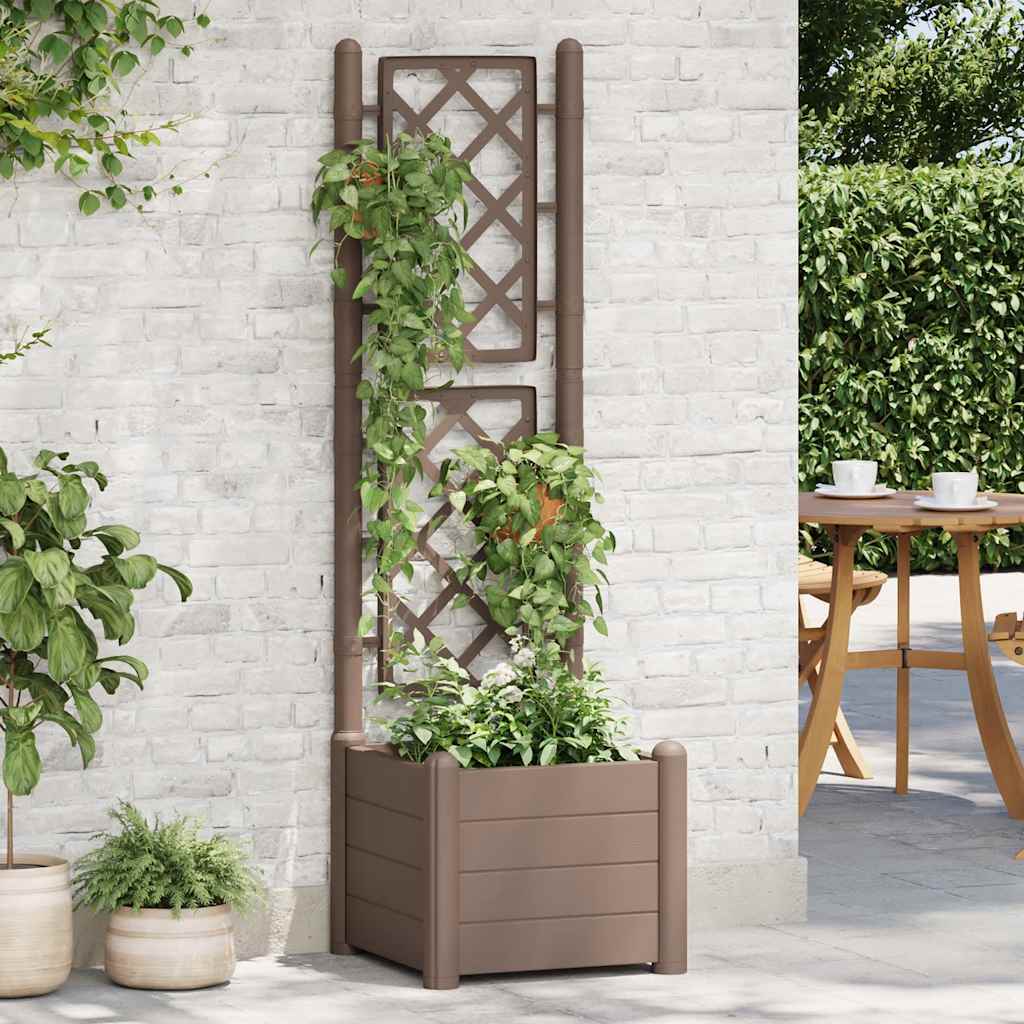 Jardinera Con Enrejado Pp Moca 43x43x142 Cm_1
