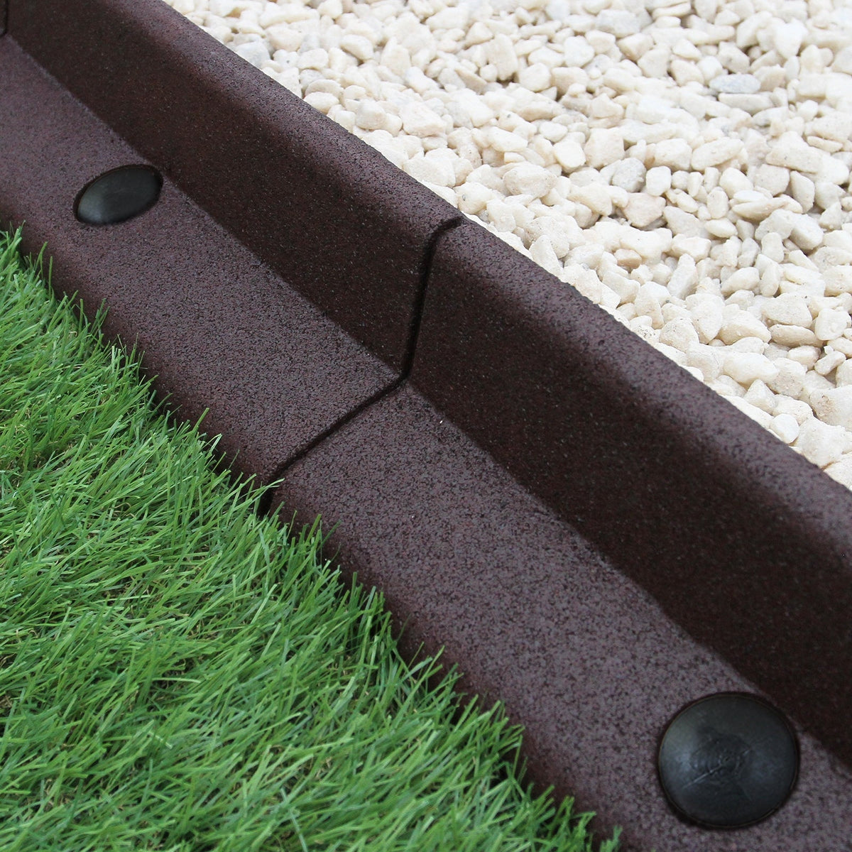 Bordes De Césped Marrón Flexibles Jardín Bordes De Césped Paquete De 6 X 1.2m_1