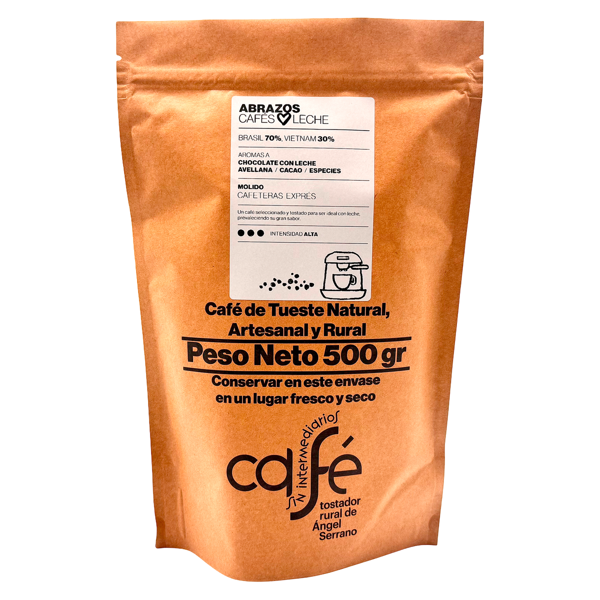 Cafe Sin Intermediarios Café Brasil Abrazos Molido Espresso 500 G_0