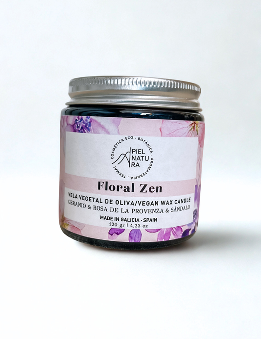 Vela Aromática Natural Rosa, Geranio Y Sándalo Floral Zen, Piel Natura 120 G_0