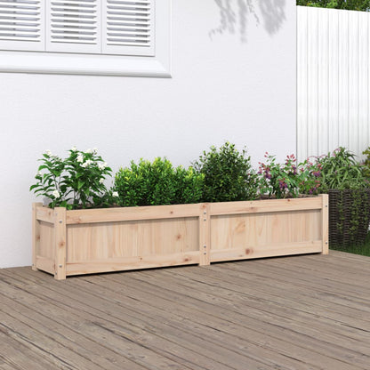 Jardinera De Madera Maciza De Pino 150x31x31 Cm_1
