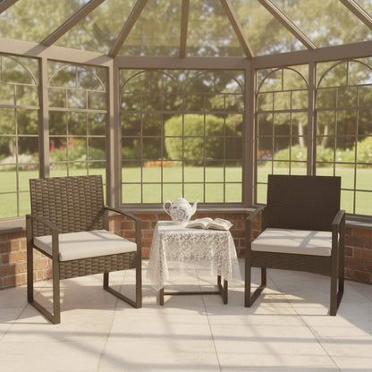 Conjunto De Jardín Outsunny Acero, Pe Gris Claro 58x55x76 Cm_4