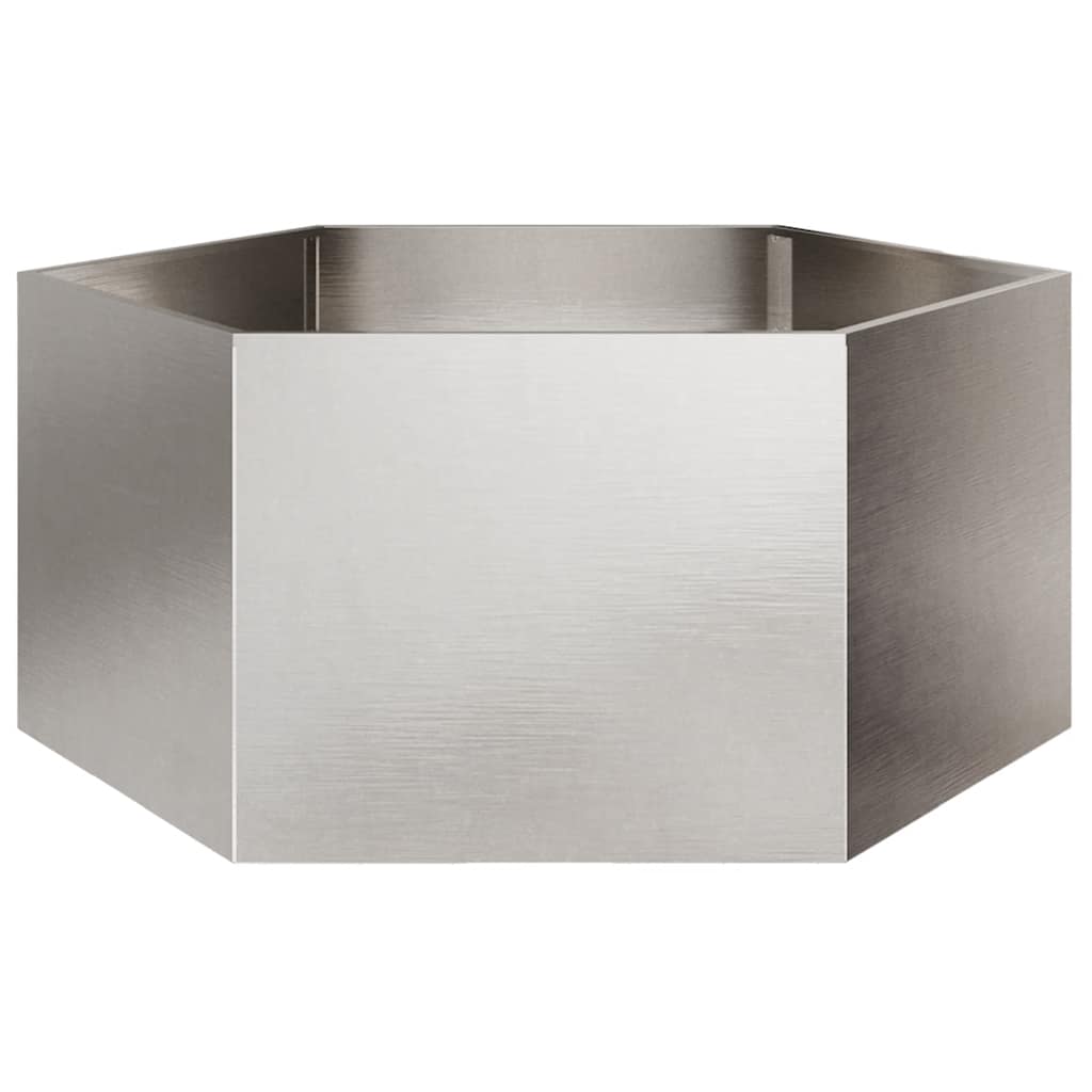 Jardinera Hexagonal De Acero Inoxidable 104x90x45 Cm_3
