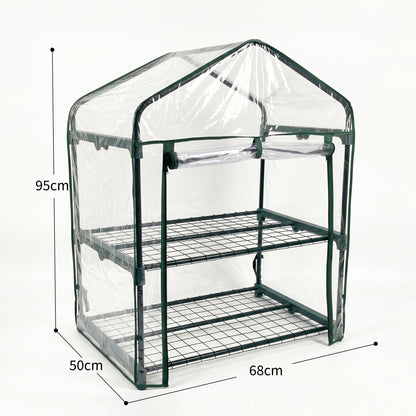 Invernadero De Jardín 2 Alturas Pvc Impermeable Nyana Garden 95x68x50cm_4