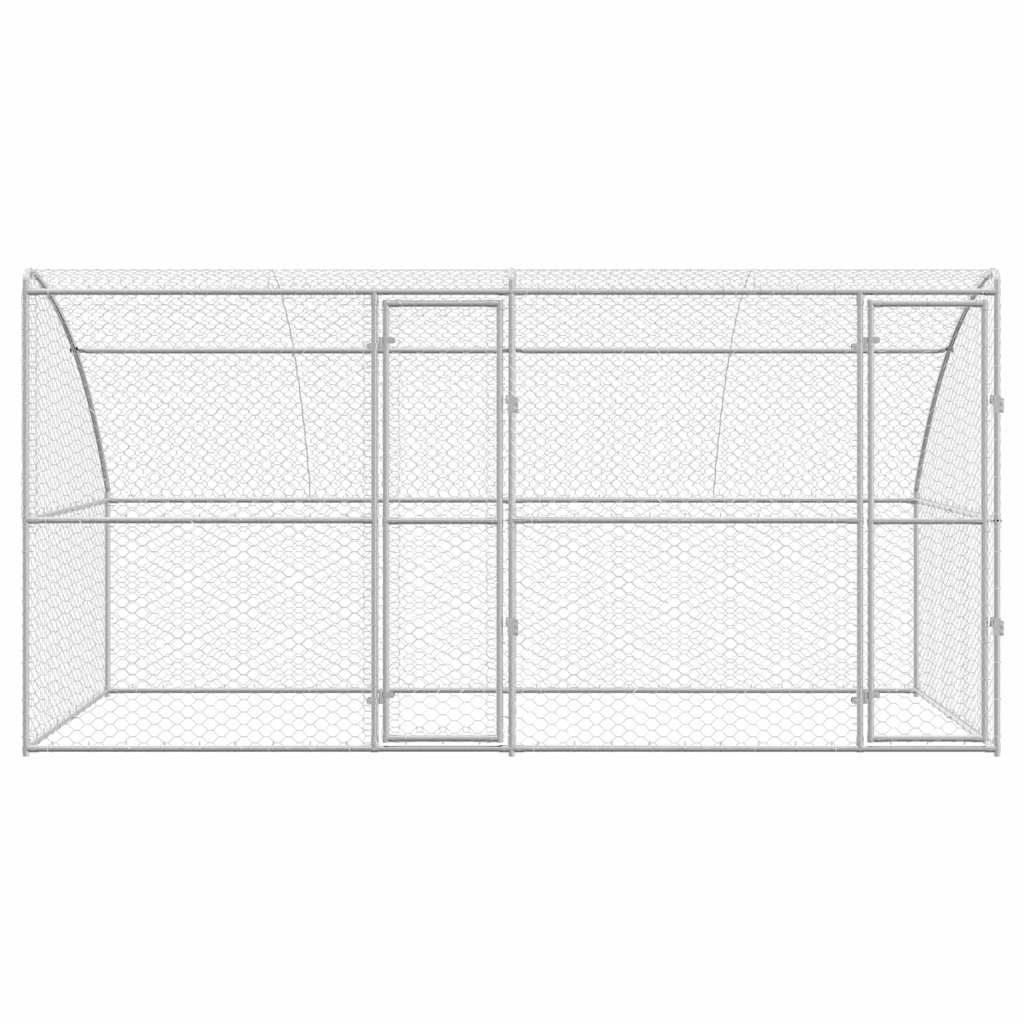 Refugio Para Perros 2 Pcs Plateado 4 X 2 X 2 M_3