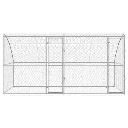 Refugio Para Perros 2 Pcs Plateado 4 X 2 X 2 M_3