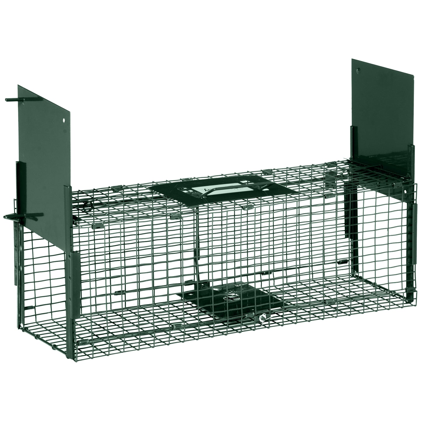Outsunny Trampa Para Animales Vivos 60x18x20 Cm Con 2 Puertas Verde_0