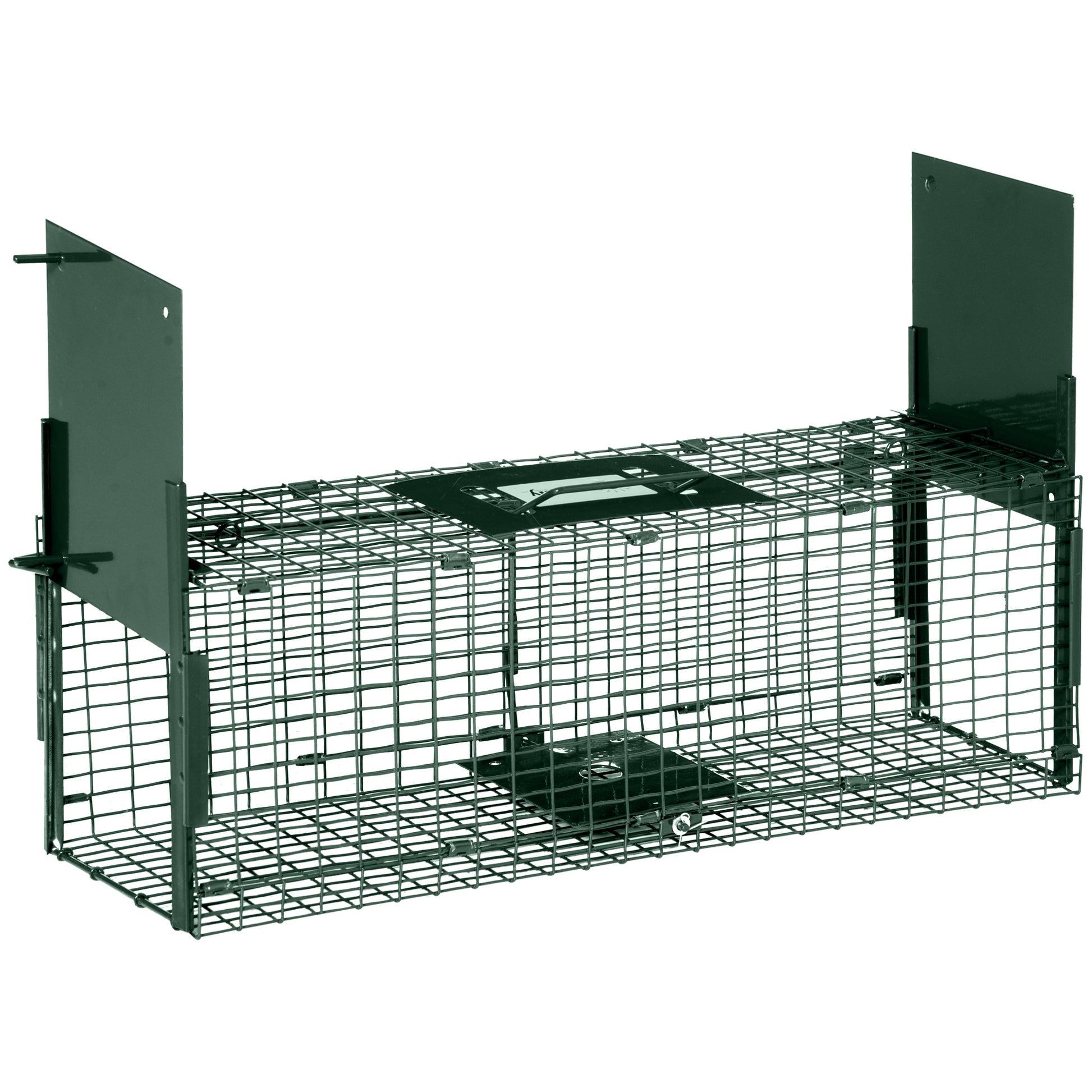 Outsunny Trampa Para Animales Vivos 60x18x20 Cm Con 2 Puertas Verde_0