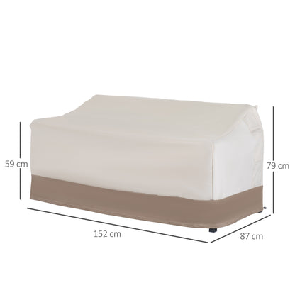 Outsunny Funda Protectora Para Banco 2-3 Plaza Cubierta Mueble Impermeable_2