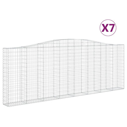 Cestas Gaviones 7 Uds Forma De Arco Hierro 400x30x140/160 Cm_0