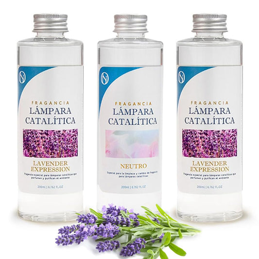 Pack Ahorro 3x Fragancias Para Lámpara Catalítica: 2 Aromas Lavender Expression 500ml + Limpiador Neutro 200ml_0