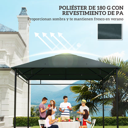Outsunny Techo De Repuesto 300x300 Cm Cenador De Jardín Con 8 Orificios Verde_5