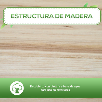 Outsunny Huerto Urbano Elevado Con Estante 90x40x81cm Mesa De Cultivo De Madera_5