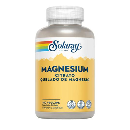 Pack 2x Big Magnesium Citrate Solaray 180 Cápsulas