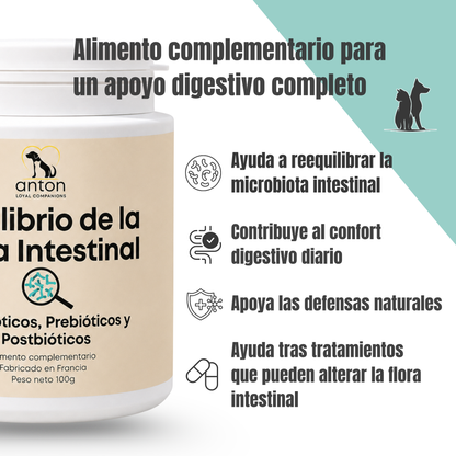 Flora intestinal para perros y gatos – Prebióticos y postbióticos – 100 g_2