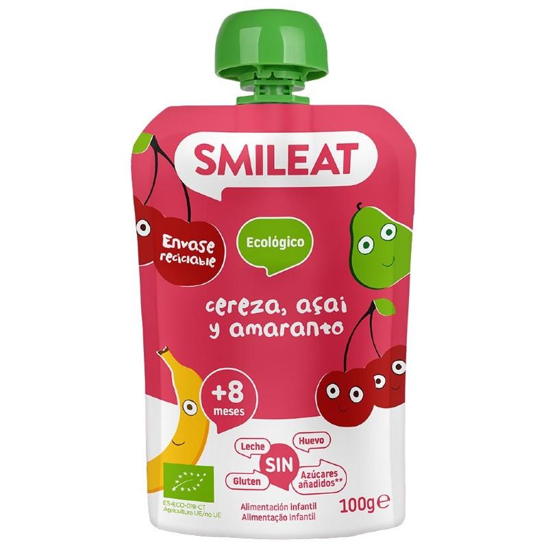 Pack 10 uds Pouches de Cereza, Açai y Amaranto ECO Smileat 100g