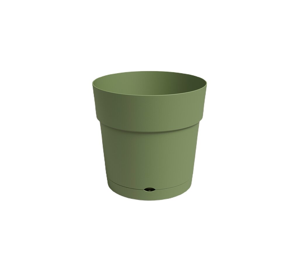 Artevasi Macetero Verde Capri 30 Cm Con Reserva De Agua De Plástico Reciclado_0