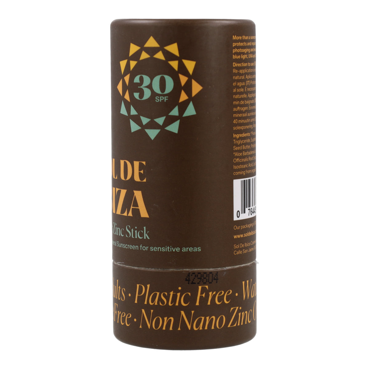 Stick Solar SPF30 Sol de Ibiza. BIO. Barra de 45 g