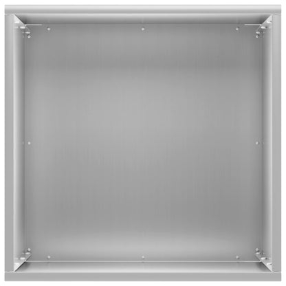 Macetero De Jardín Plateado 40 X 40 X 50 Cm Acero Galvanizado_3