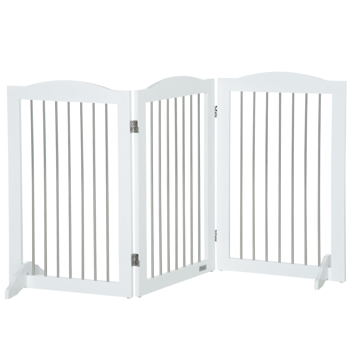 Pawhut Barrera De Seguridad Para Perros Plegable 154x30x80 Cm Con Soporte De Pie_0