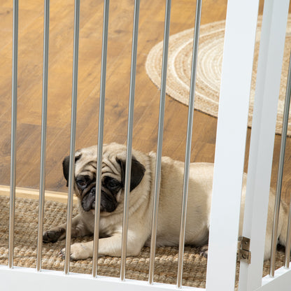 Pawhut Barrera De Seguridad Para Perros Plegable 154x30x80 Cm Con Soporte De Pie_3
