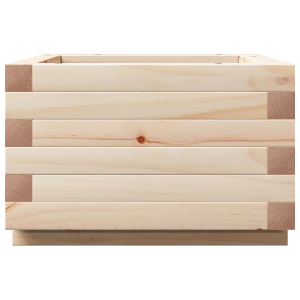 Jardinera De Madera Maciza De Pino 40x40x26,5 Cm_5