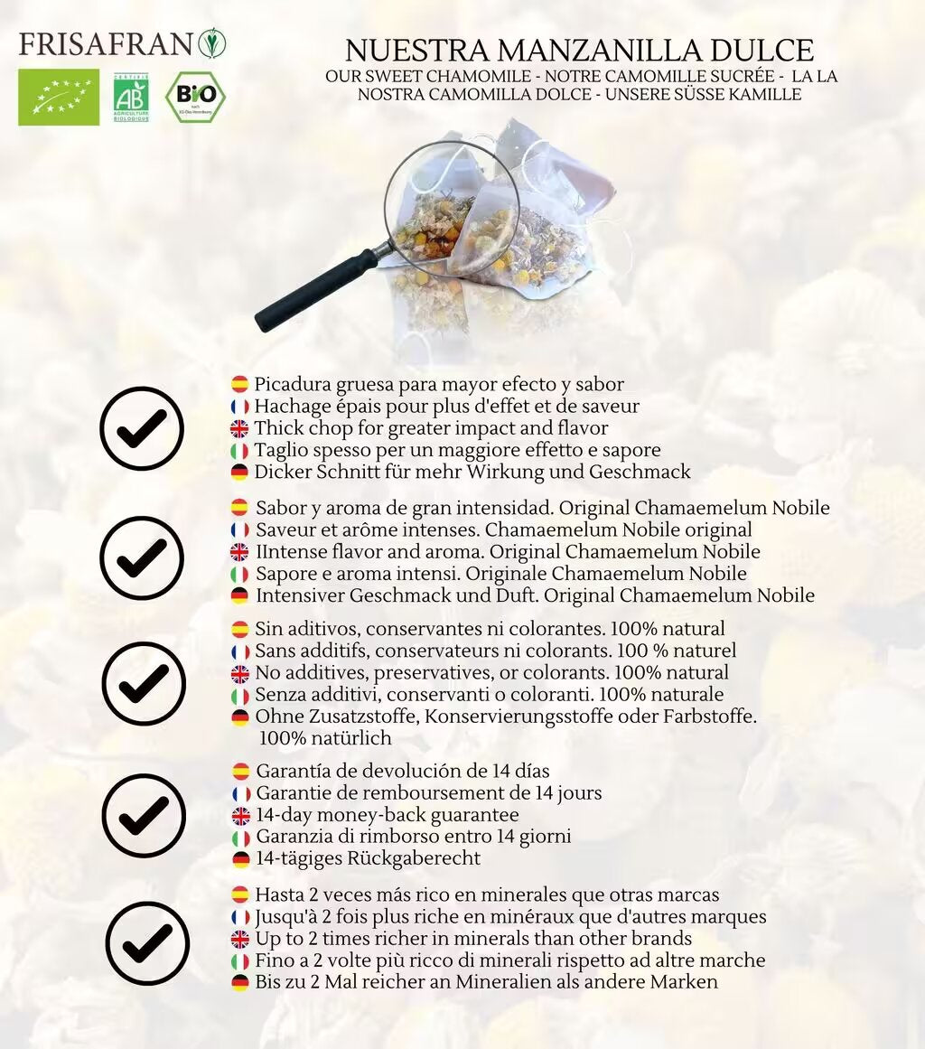 Infusión De Manzanilla Dulce En Pirámides Ecológica | Frisafran 30 Uds_4
