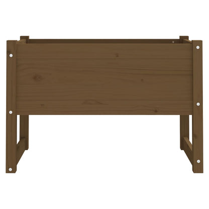 Jardinera Madera Maciza De Pino Marrón Miel 78x40x52 Cm_3