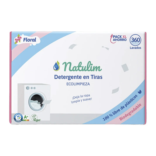 Detergente Tira Natulim Floral 360 lavados