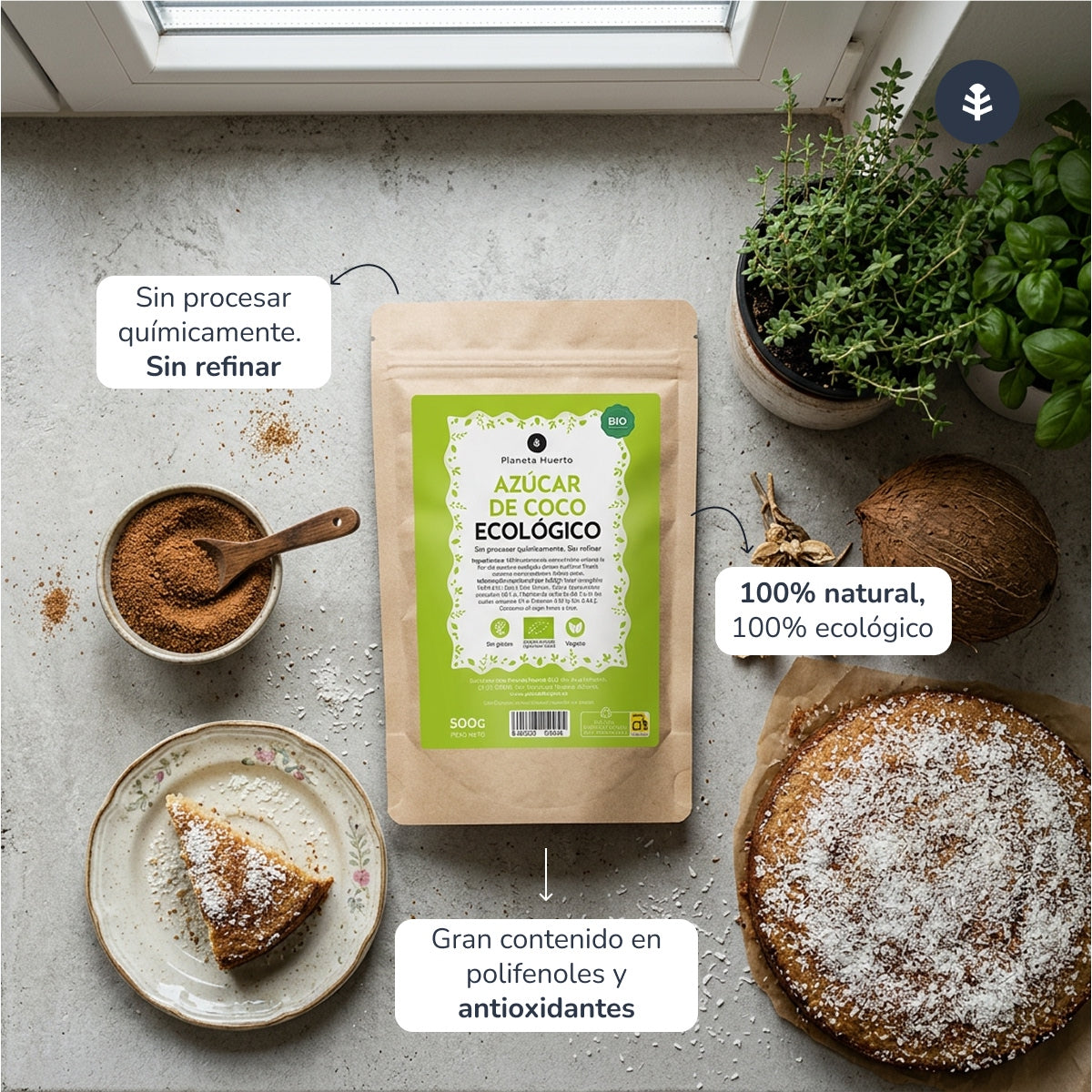 Azúcar de coco ECO Planeta Huerto 1 kg