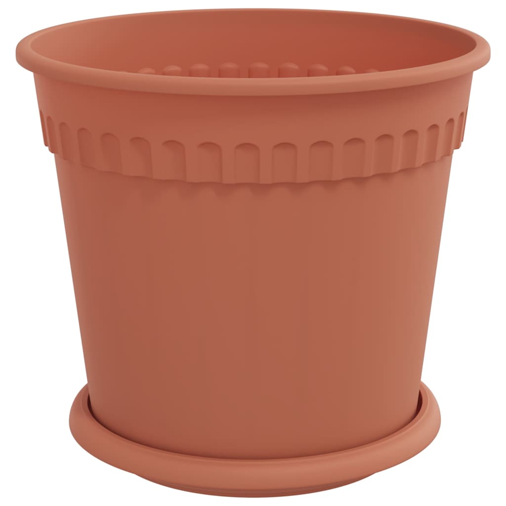 Macetas 24 Pcs Rojo Ladrillo Ø 19 X 16 Cm Plástico_4