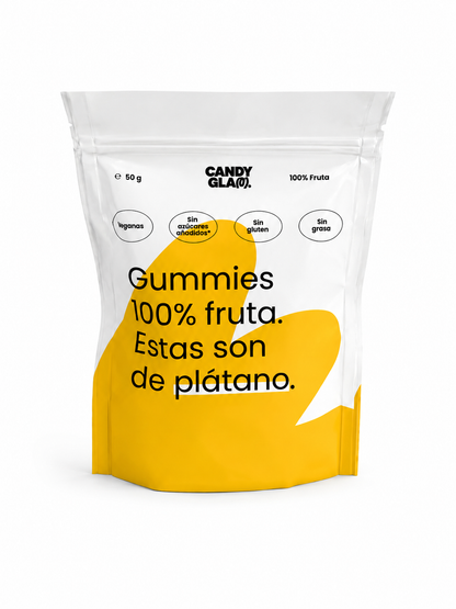 Gummies 100% Fruta Pack De 14 Plátano – Snack Saludable Vegano Sin Azúcares Añadidos_1