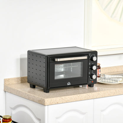 Homcom Horno Eléctrico De Sobremesa De 21l 1400w Con Temporizador Negro_1