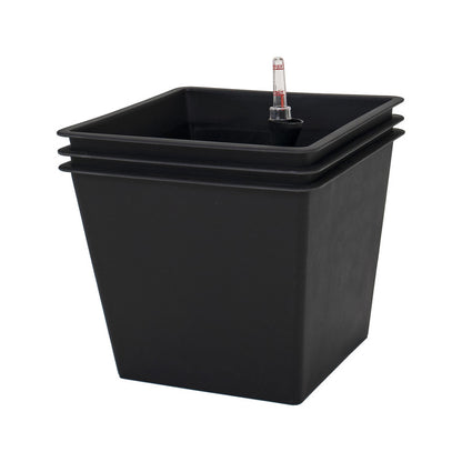Pack De 3 Macetas Autorriego De Polipropileno Interior Y Exterior Hortalia 67 L 42x42x38 Cm_0