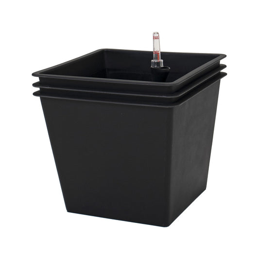Pack De 3 Macetas Autorriego De Polipropileno Interior Y Exterior Hortalia 67 L 42x42x38 Cm_0