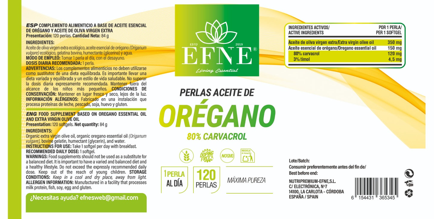 Aceite De Orégano Premium 80% Carvacrol (120 Perlas) - Efne_4