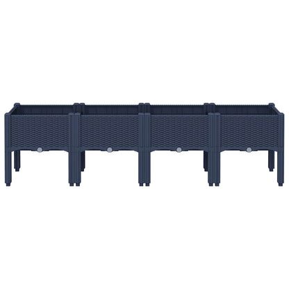 Jardinera Con Patas Pp Azul Gris 160x40x42 Cm_2