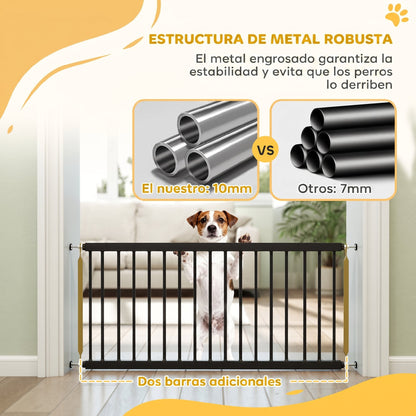 Pawhut Barrera De Seguridad Para Perros Pequeños Extensible 67-93,5 Cm Negro_5