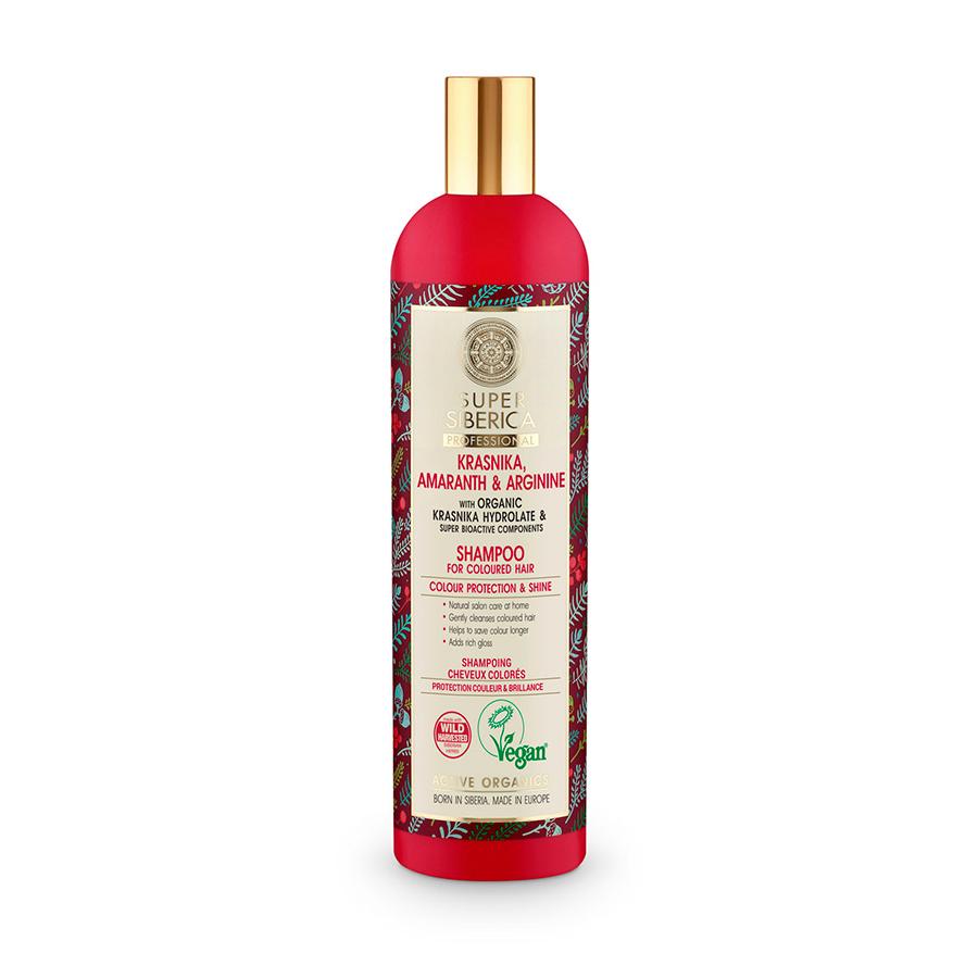 Champú para cabello Teñido con Arándano de Kambchatka, Amaranto y Arginina Natura Siberica 400 ml